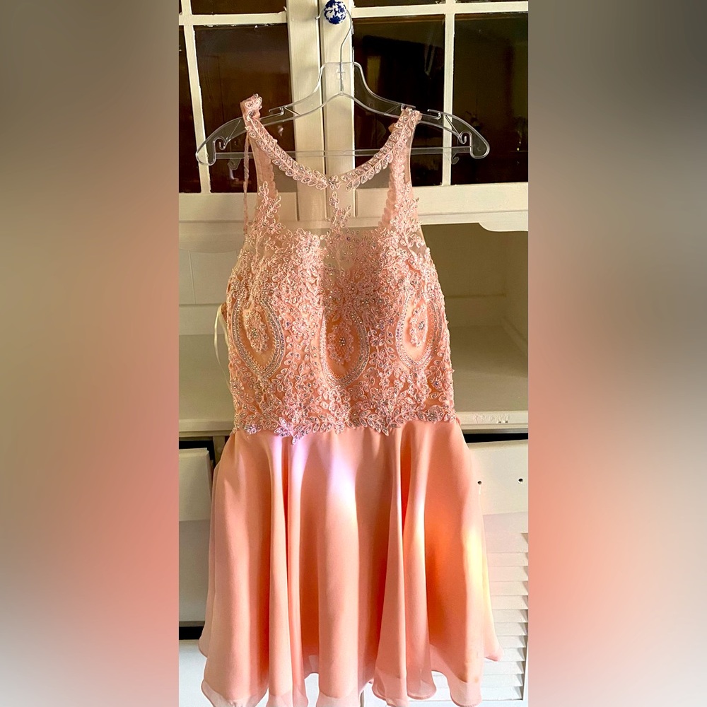 Elegant Pink Lace women’s dress